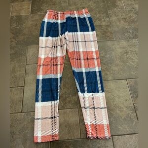 🥵 Plaid lounge stretchy loose leggings Pants